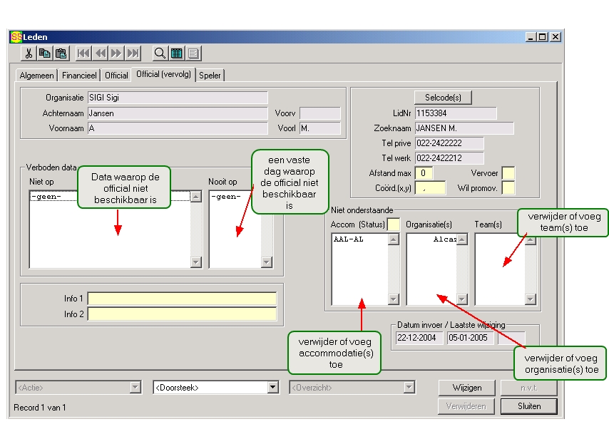 leden official vervolg